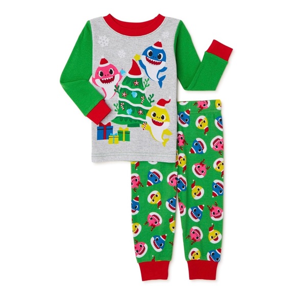 3/$25 Pink Fong Christmas Baby Shark Pajamas - Picture 1 of 5